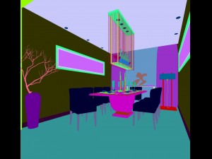 family - kitchen - restaurant 272 Model 3D