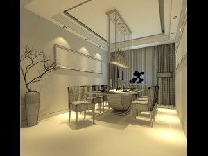 family - kitchen - restaurant 272 Model 3D