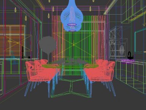 family - kitchen - restaurant 276 Model 3D