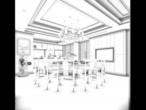 family - kitchen - restaurant 280 3D 모델