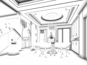 family - kitchen - restaurant 281 3D Model