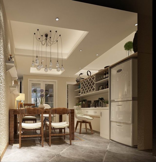 family - kitchen - restaurant 285 3D Model .c4d .max .obj .3ds .fbx .stl .blend 