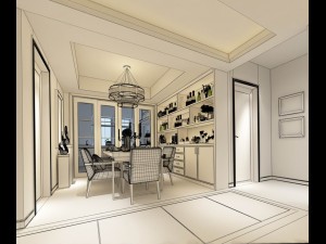 family - kitchen - restaurant 286 3D Модель