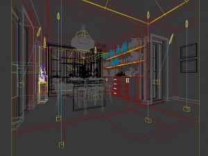 family - kitchen - restaurant 286 3D Модель
