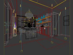 family - kitchen - restaurant 286 3D Model