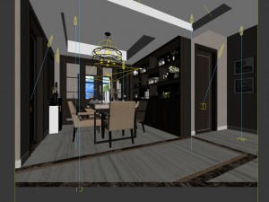 family - kitchen - restaurant 286 3D Модель