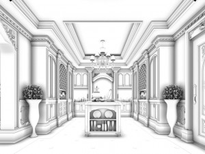 family - kitchen - restaurant 288 3D Model
