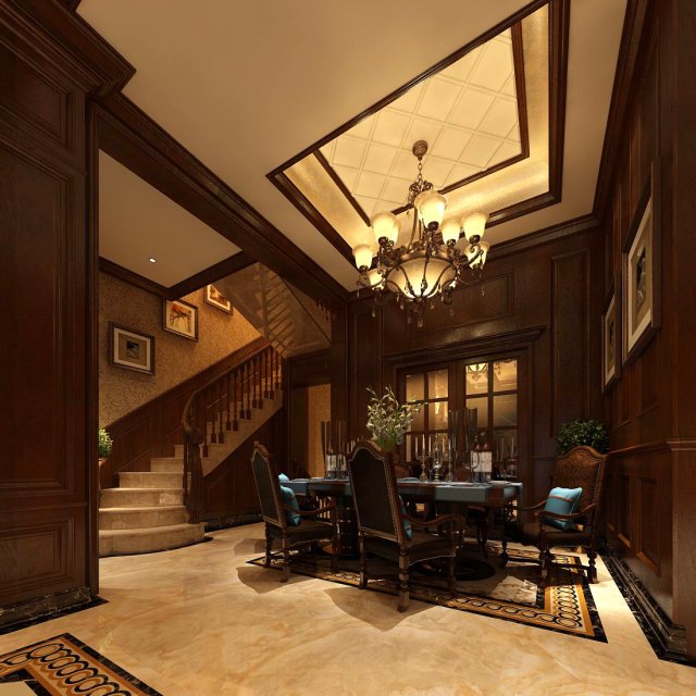 family - kitchen - restaurant 290 3D Model .c4d .max .obj .3ds .fbx .stl .blend