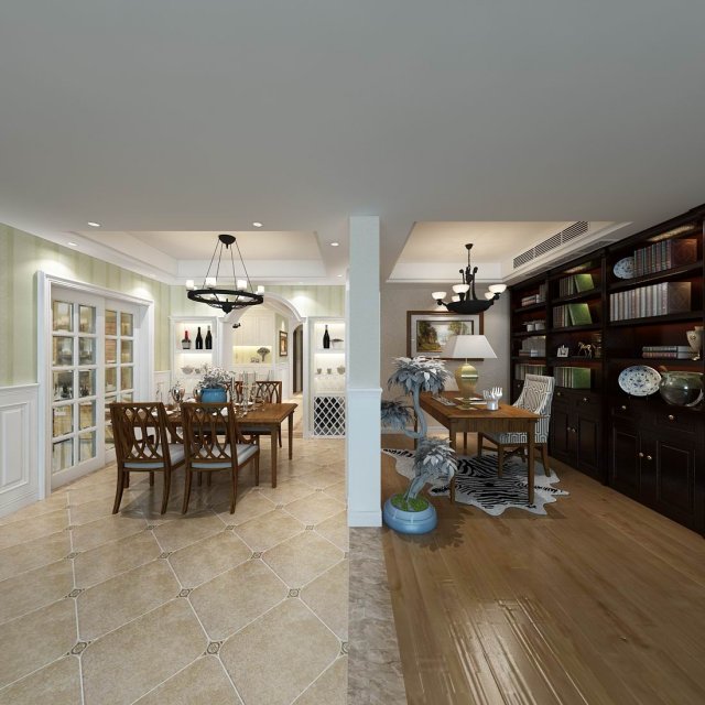 family - kitchen - restaurant 292 3D Model .c4d .max .obj .3ds .fbx .stl .blend