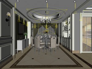 family - kitchen - restaurant 293 3D Model