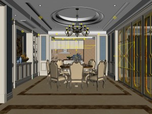 family - kitchen - restaurant 296 Modelo 3D