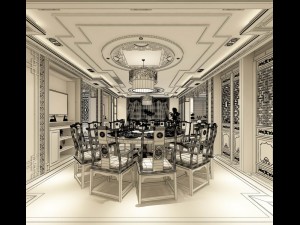 family - kitchen - restaurant 299 3D Модель