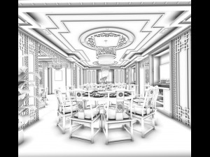 family - kitchen - restaurant 299 3D Модель