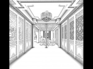 family - kitchen - restaurant 299 3D Модель