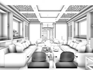 family - kitchen - restaurant 299 3D Модель