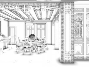 family - kitchen - restaurant 299 3D Модель