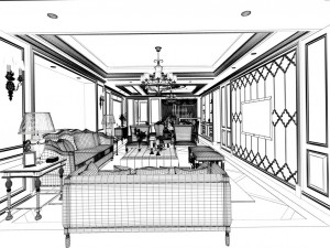 family - kitchen - restaurant 300 Modèle 3D