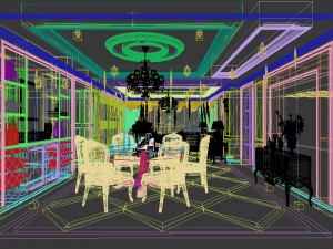 family - kitchen - restaurant 300 Modèle 3D