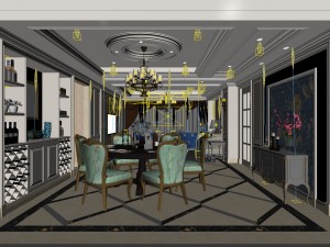 family - kitchen - restaurant 300 Modèle 3D