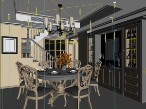 family - kitchen - restaurant 301 3D Model