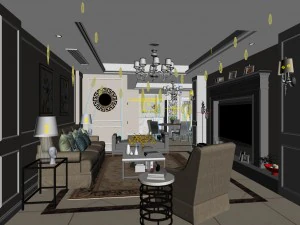family - kitchen - restaurant 302 3D Model
