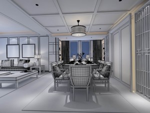 family - kitchen - restaurant 305 Modèle 3D