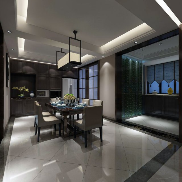 family - kitchen - restaurant 307 3D मॉडल .c4d .max .obj .3ds .fbx .stl .blend 