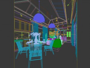 family - kitchen - restaurant 318 3D 모델