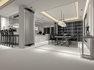 family - kitchen - restaurant 321 Modèle 3D
