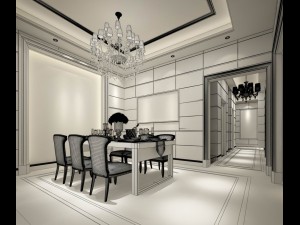 family - kitchen - restaurant 323 3D Модель