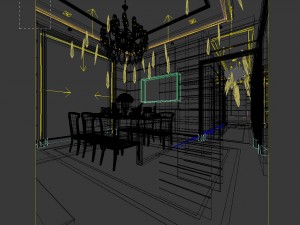 family - kitchen - restaurant 323 3D Модель