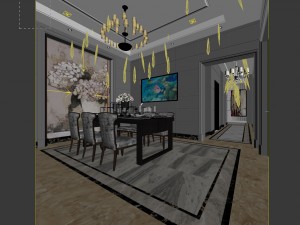 family - kitchen - restaurant 323 3D Модель
