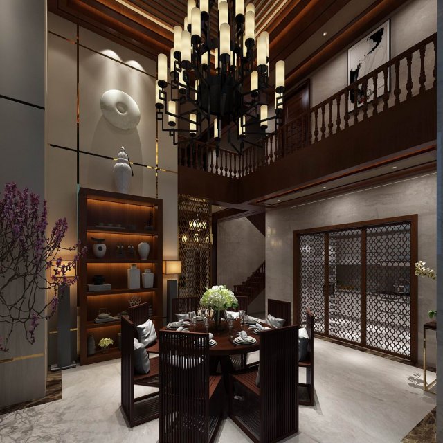 family - kitchen - restaurant 324 Model 3D .c4d .max .obj .3ds .fbx .stl .blend 