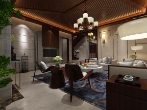 family - kitchen - restaurant 324 Model 3D