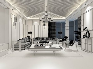 family - kitchen - restaurant 324 Model 3D