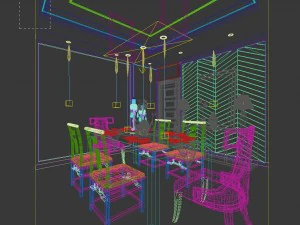 family - kitchen - restaurant 327 3D Model
