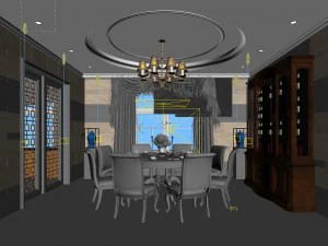 family - kitchen - restaurant 328 3D Model