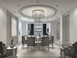 family - kitchen - restaurant 333 3D Model