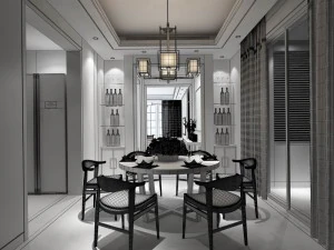 сім'я - кухня - ресторан 335 3D Модель