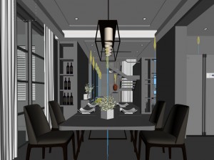 family - kitchen - restaurant 336 3D 모델