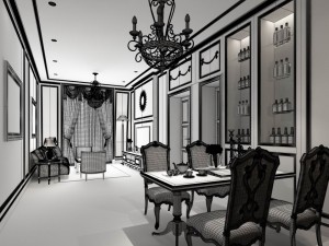 family - kitchen - restaurant 338 3D Модель