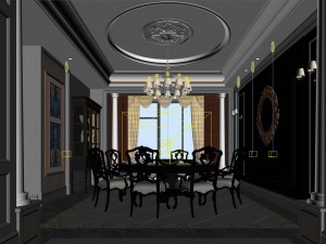 family - kitchen - restaurant 339 3D Model