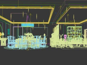 family - kitchen - restaurant 341 3D Model
