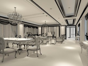 family - kitchen - restaurant 342 3D Model
