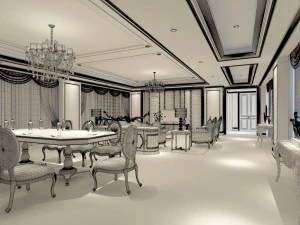 family - kitchen - restaurant 342 3D Model