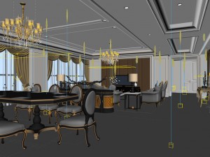 family - kitchen - restaurant 342 3D Model