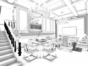 family - kitchen - restaurant 345 3D Model