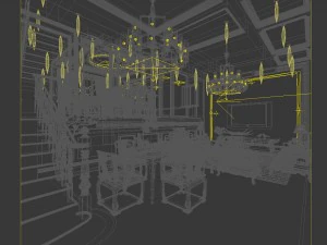 family - kitchen - restaurant 345 3D Model