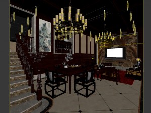 family - kitchen - restaurant 345 3D Model