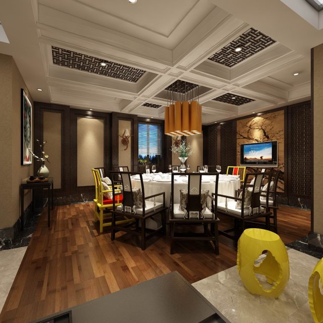family - kitchen - restaurant 346 Modelo 3D .c4d .max .obj .3ds .fbx .stl .blend 